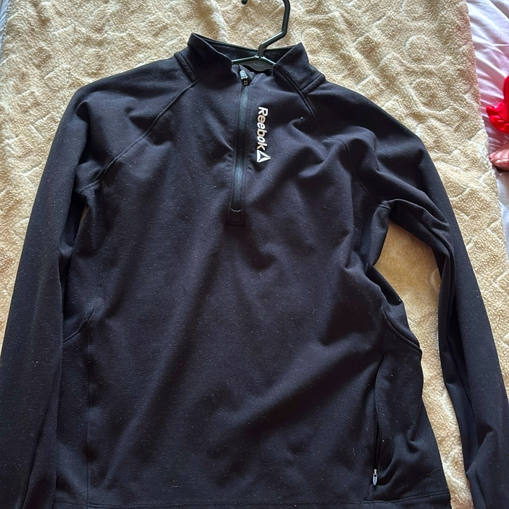 Long sleeve black Reebok athletic shirt